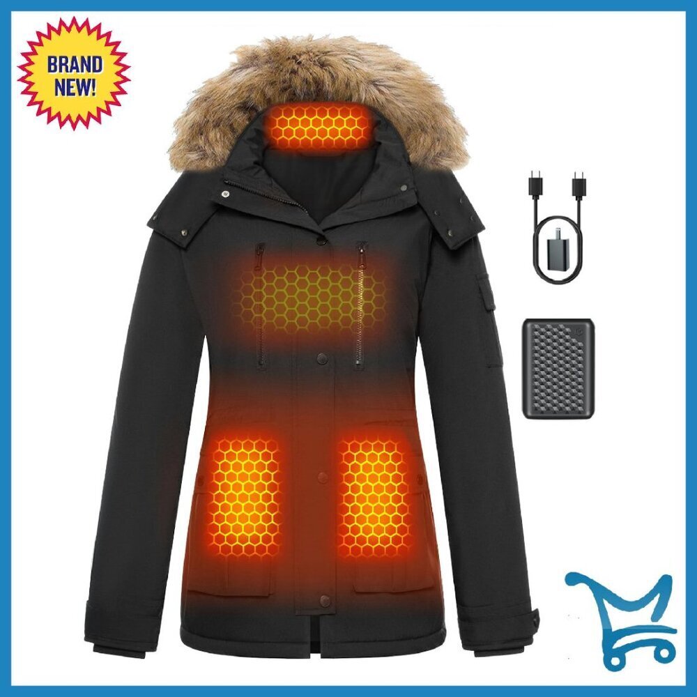 Graphene Heated Jacket Waterproof Windproof Battery Pack Women's Winter